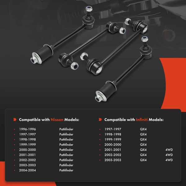 4-Pc Stabilizer Bar Link, Front & Rear A-Premium APCA8392