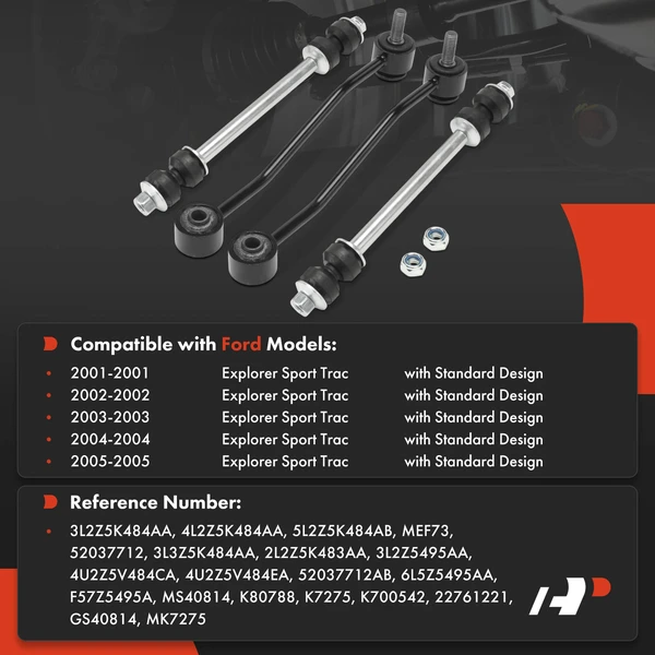 Sway Bar Link Kit Front & Rear A-Premium APCA8385