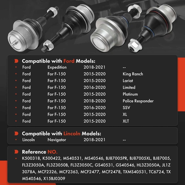 Ball Joint Front Upper & Lower A-Premium APCA8408