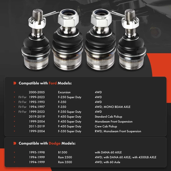 Ball Joint Kit Upper & Lower A-Premium APCA8409