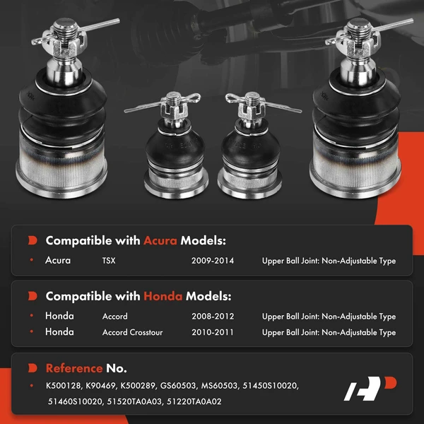 Ball Joint Kit Front Lower & Upper A-Premium APCA8413