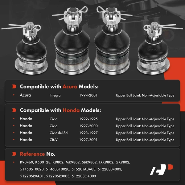 Ball Joint Kit Front Lower & Upper A-Premium APCA8414