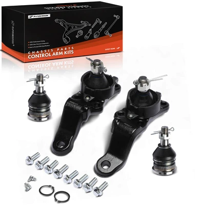 4 Pcs Front Upper and Lower Suspension Ball Joint Kit
