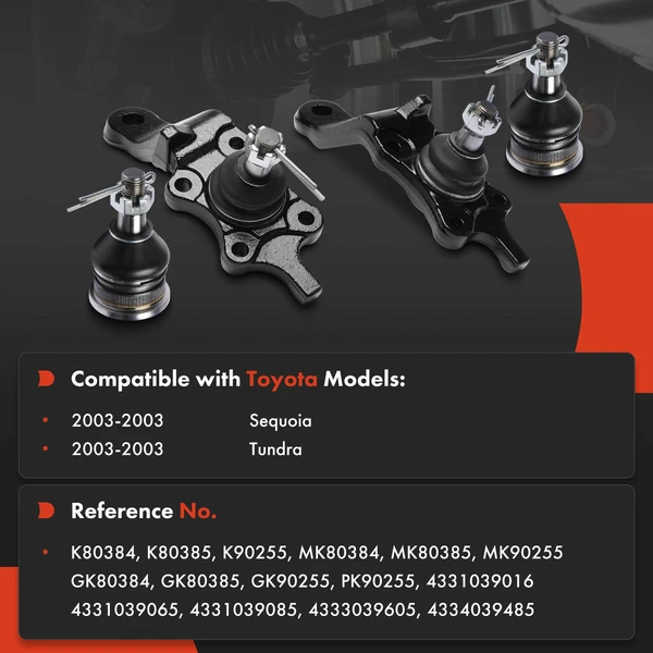 Ball Joint Kit Front Upper & Lower A-Premium APCA8422