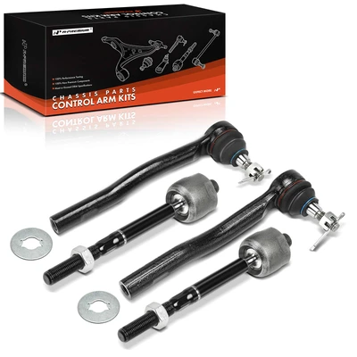 4 Pcs Front Inner & Outer Tie Rod End