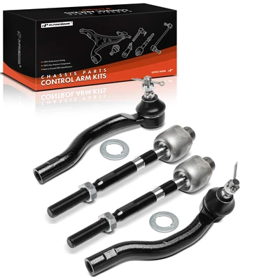 4 Pcs Front Inner & Outer Tie Rod End