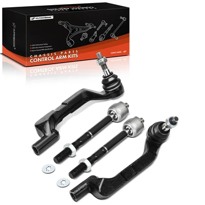 4 Pcs Front Inner & Outer Tie Rod End