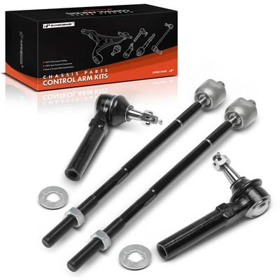 4 Pcs Front Inner & Outer Tie Rod End