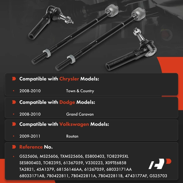 Tie Rod End Front Inner & Outer A-Premium APCA9305