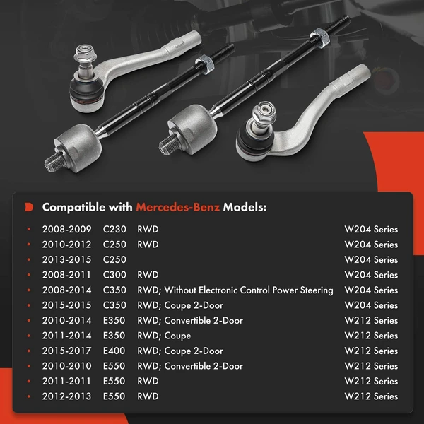 Tie Rod End Kit Front Inner & Outer A-Premium APCA9397