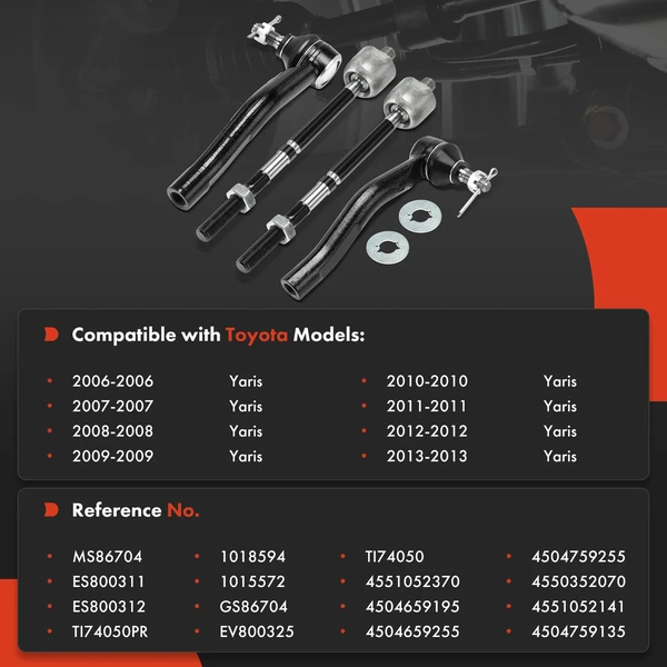 Tie Rod End Front Inner & Outer A-Premium APCA9300