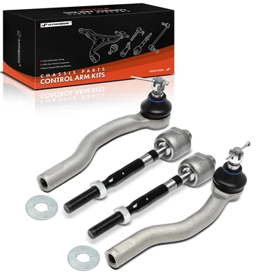 4 Pcs Front Inner & Outer Tie Rod End Kit