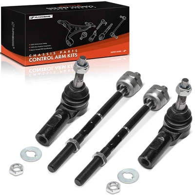 4 Pcs Front Inner & Outer Tie Rod End