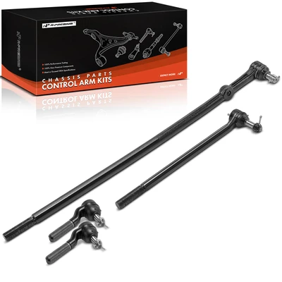 4 Pcs Front Inner & Outer Tie Rod End
