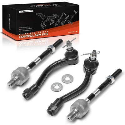 4 Pcs Front Inner & Outer Tie Rod End Kit