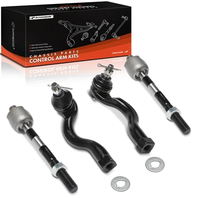 4 Pcs Front Inner & Outer Tie Rod End
