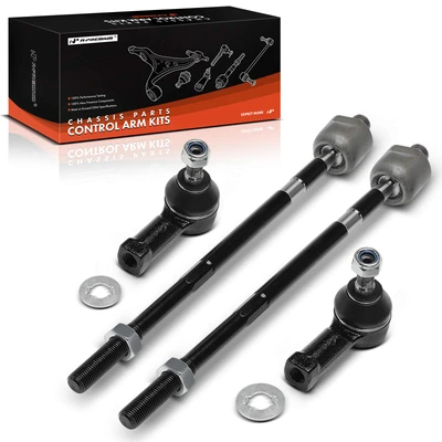 4 Pcs Front Inner & Outer Tie Rod End