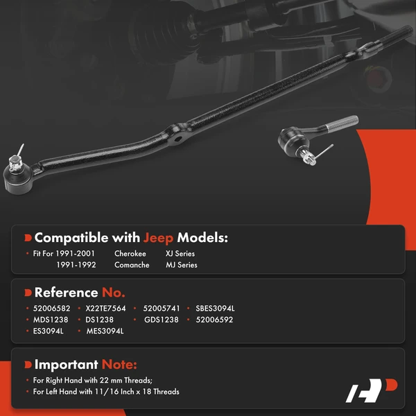 Tie Rod End Front Driver & Passenger Outer A-Premium APCA9350