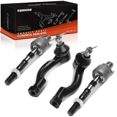 4 Pcs Front Inner & Outer Tie Rod End