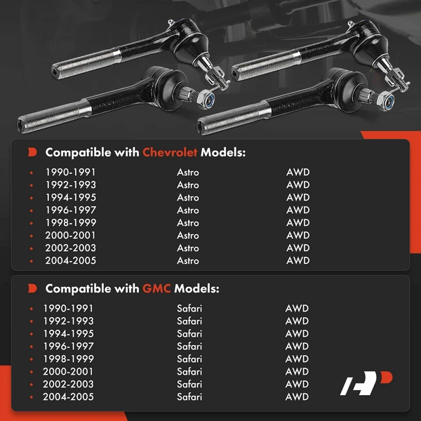Tie Rod End Front Inner & Outer A-Premium APCA9365