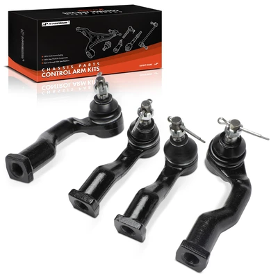 4 Pcs Front Inner & Outer Tie Rod End Kit