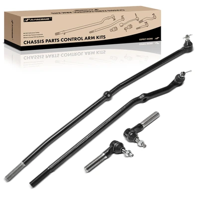 4 Pcs Front Inner & Outer Tie Rod End