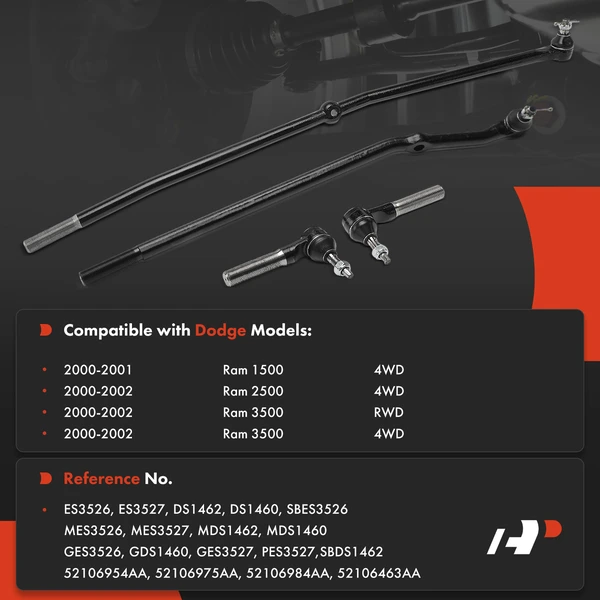 Tie Rod End Front Inner & Outer A-Premium APCA9360