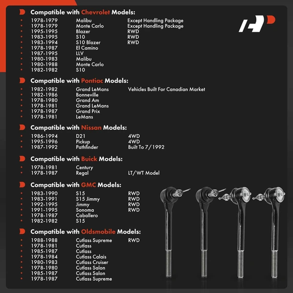 Tie Rod End Front Driver & Passenger A-Premium APCA9362