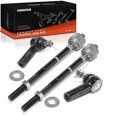 4 Pcs Front Inner & Outer Tie Rod End Kit