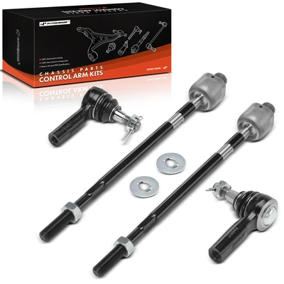 4 Pcs Front Inner & Outer Tie Rod End