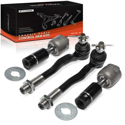 4 Pcs Front Inner & Outer Steering Tie Rod End