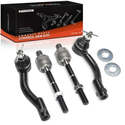 4 Pcs Front Inner & Outer Tie Rod End Kit