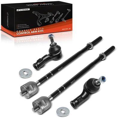 4 Pcs Front Outer & Front Inner Steering Tie Rod End