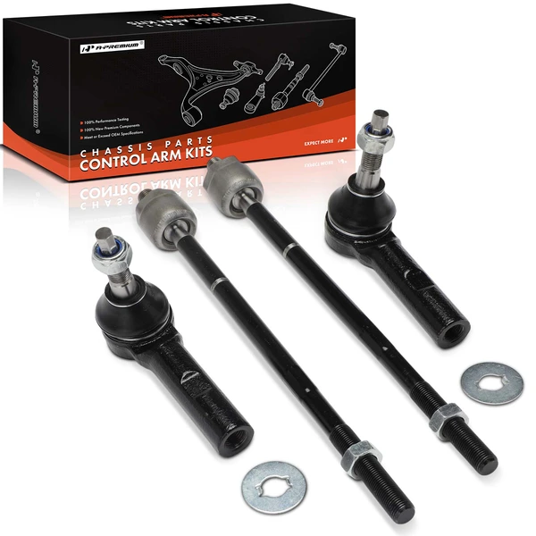 2000-2004 Dodge Dakota Tie Rod End Front Inner & Outer A-Premium APCA9375