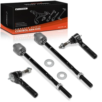 4 Pcs Front Inner & Outer Tie Rod End