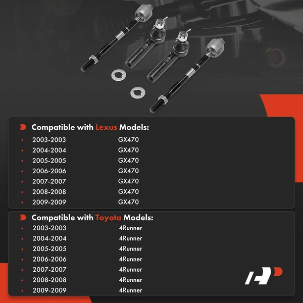 Tie Rod End Front Inner & Outer A-Premium APCA9383