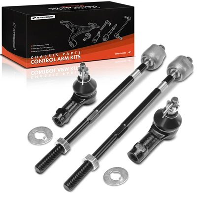 4 Pcs Front Inner & Outer Tie Rod End