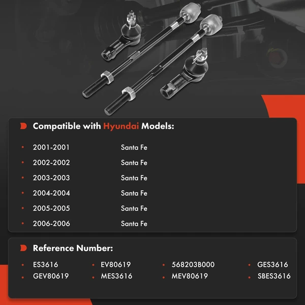 Tie Rod End Front Inner & Outer A-Premium APCA9398