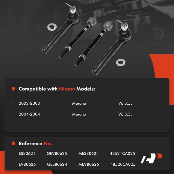 Tie Rod End Front Inner & Outer A-Premium APCA9384