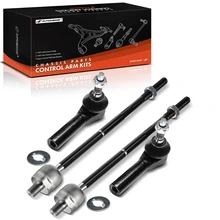 4 Pcs Front Outer & Front Inner Steering Tie Rod End