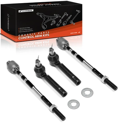 4 Pcs Front Inner & Outer Steering Tie Rod End