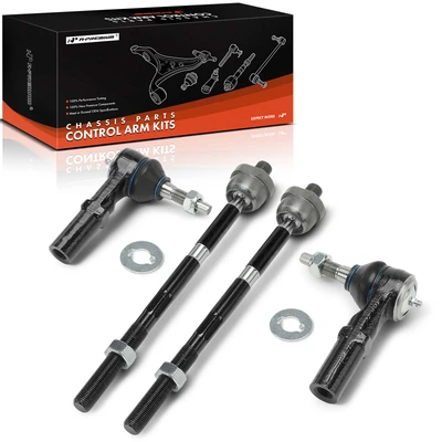 4 Pcs Front Inner & Outer Tie Rod End Kit