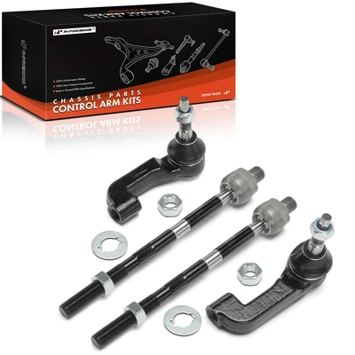 4 Pcs Front Inner & Outer Tie Rod End