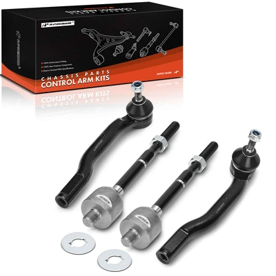 4 Pcs Front Inner & Outer Tie Rod End