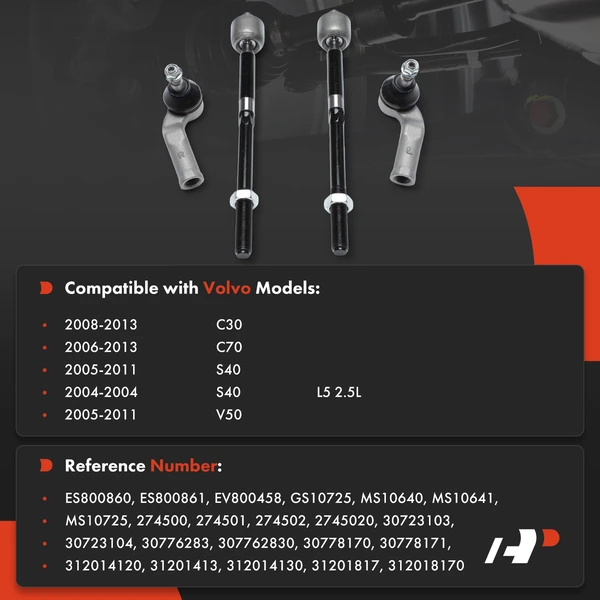 Tie Rod End Front Inner & Outer A-Premium APCA9838