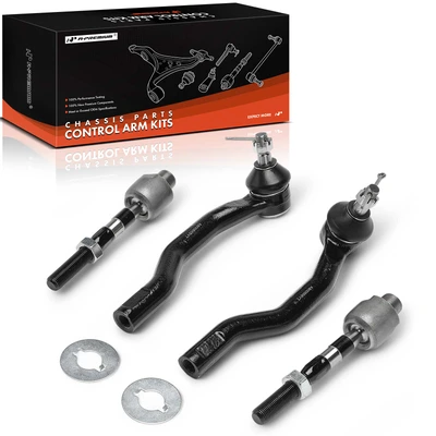4 Pcs Front Inner & Outer Steering Tie Rod End