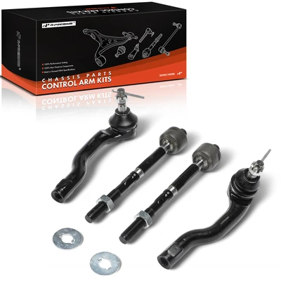 4 Pcs Front Inner & Outer Tie Rod End