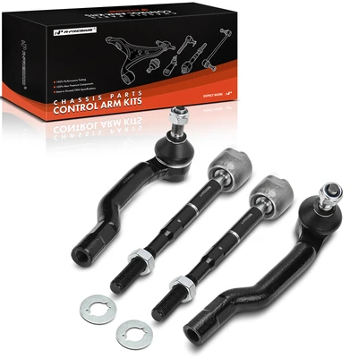 4 Pcs Front Inner & Outer Tie Rod End