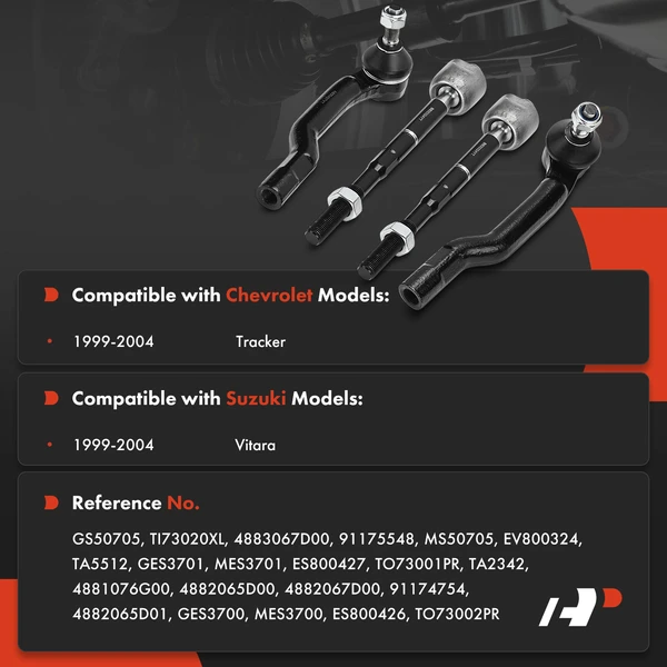 Tie Rod End Front Inner & Outer A-Premium APCA9319