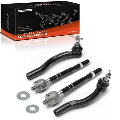 4 Pcs Front Inner & Outer Steering Tie Rod End